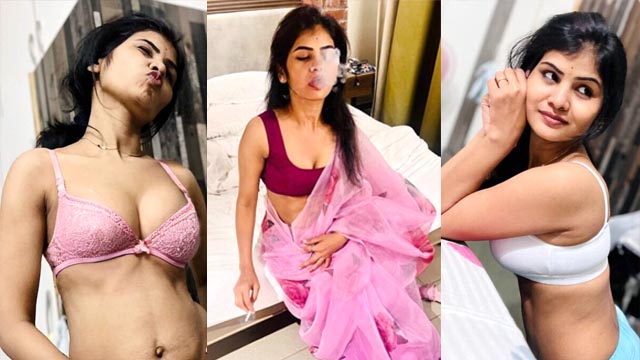 Indian Hot Wife Smoking Cigarette Riding BF Dick